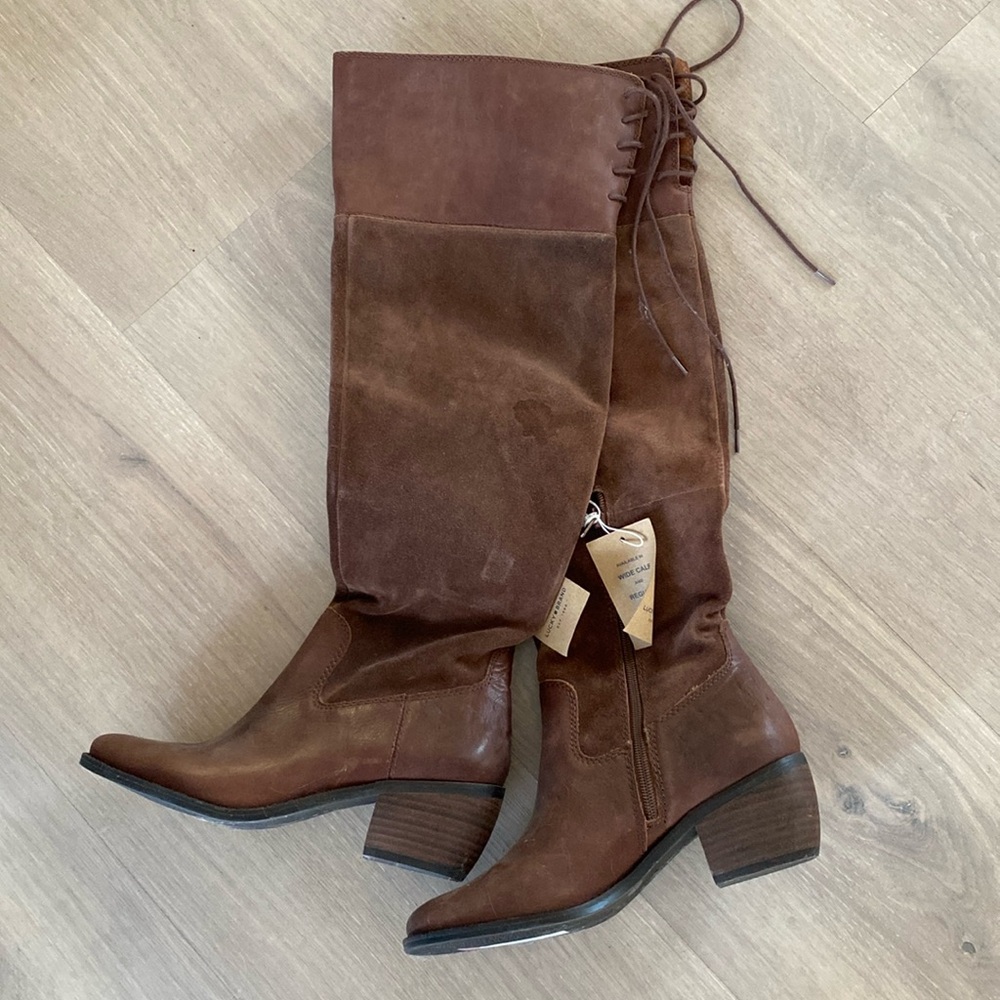 Lucky Brand brown leather boots